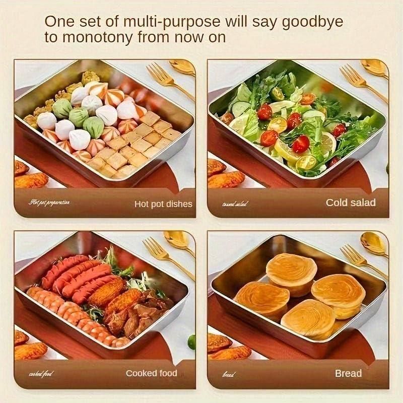 Bake and store stainless steel containers with airtight cover