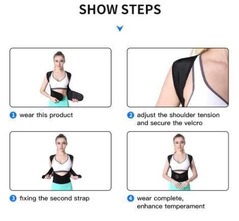 Front view of posture support belt – lightweight and adjustable design for daily wear comfort