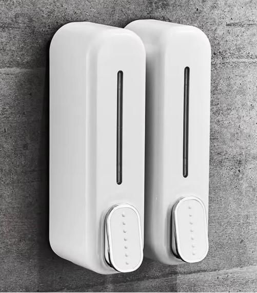 Transparent liquid window of soap dispenser for easy refill and monitoring