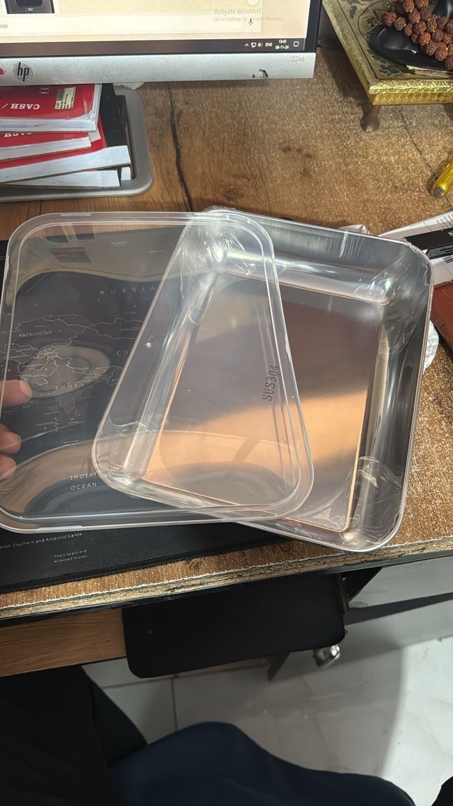 Stainless steel baking pan