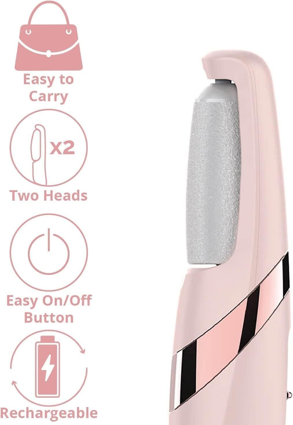 Electronic Cordless Pedicure Tool – Callus & Dead Skin Remover with Polishing Roller Head