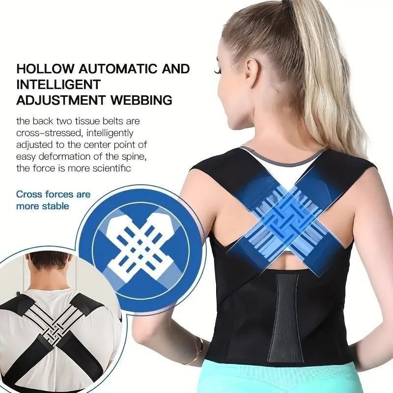 Back view of adjustable posture corrector belt – supports spine and shoulder alignment for men and women