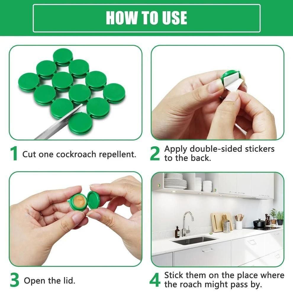 Powerful Cockroach Killer Powder Gel (Pack of 24pcs) – Instant Action, Safe for Home