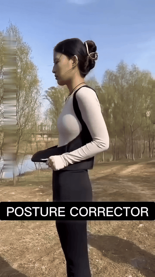 Posture corrector belt with adjustable Velcro straps – customizable fit for all body types