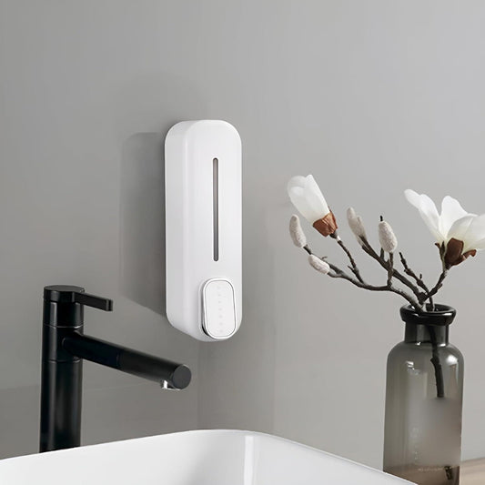 Manual press pump mechanism of wall-mounted soap dispenser – smooth push operation